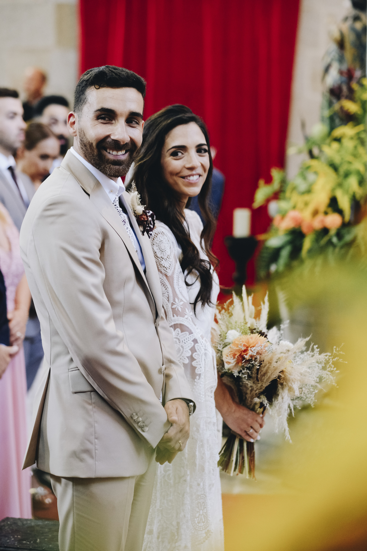 cerimónia de casamento no Mosteiro de Leça de Balio, Portugal