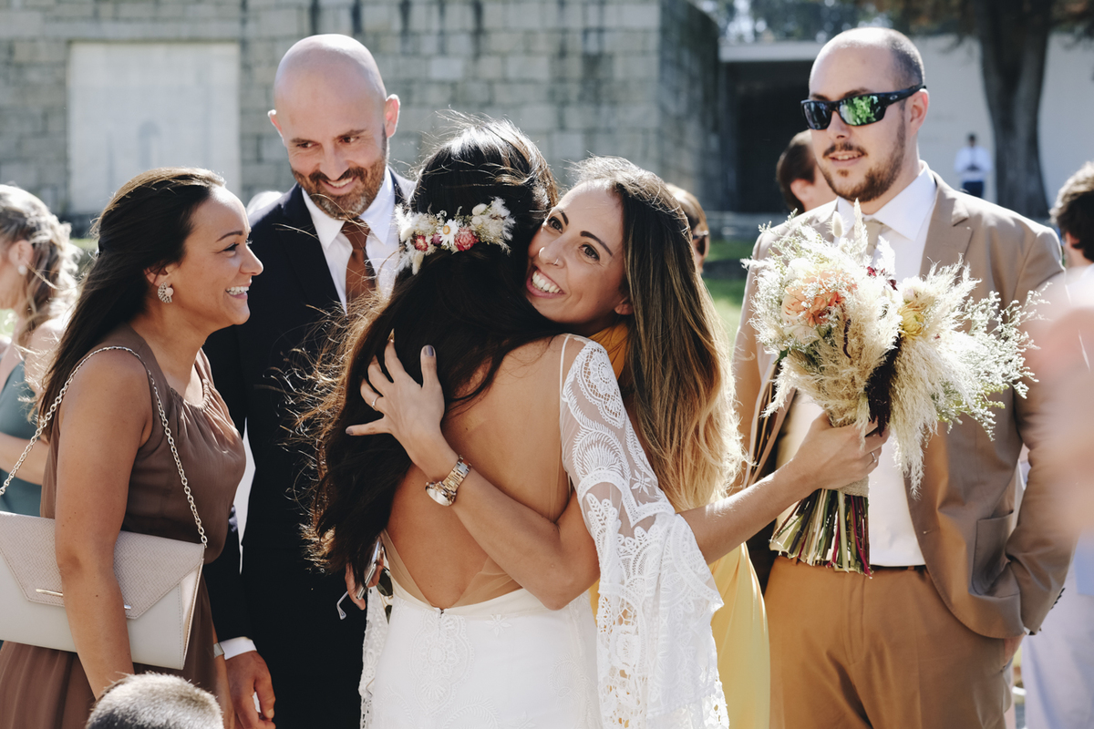 cerimónia de casamento no Mosteiro de Leça de Balio, Portugal