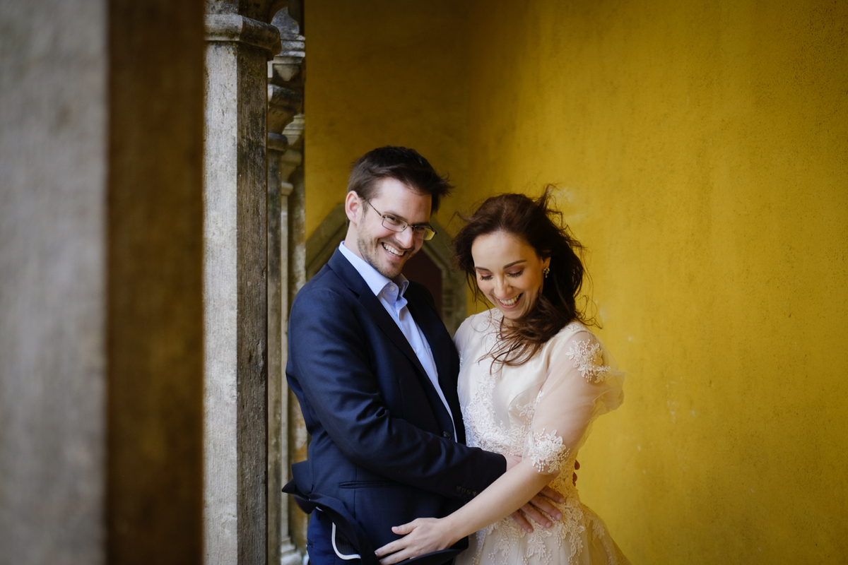 sessão fotográfica no palácio da Pena em Sintra