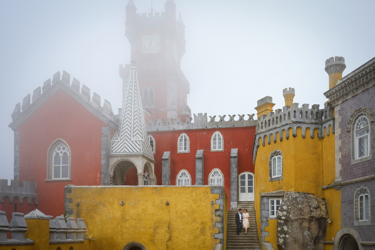 sessão fotográfica no palácio da Pena em Sintra