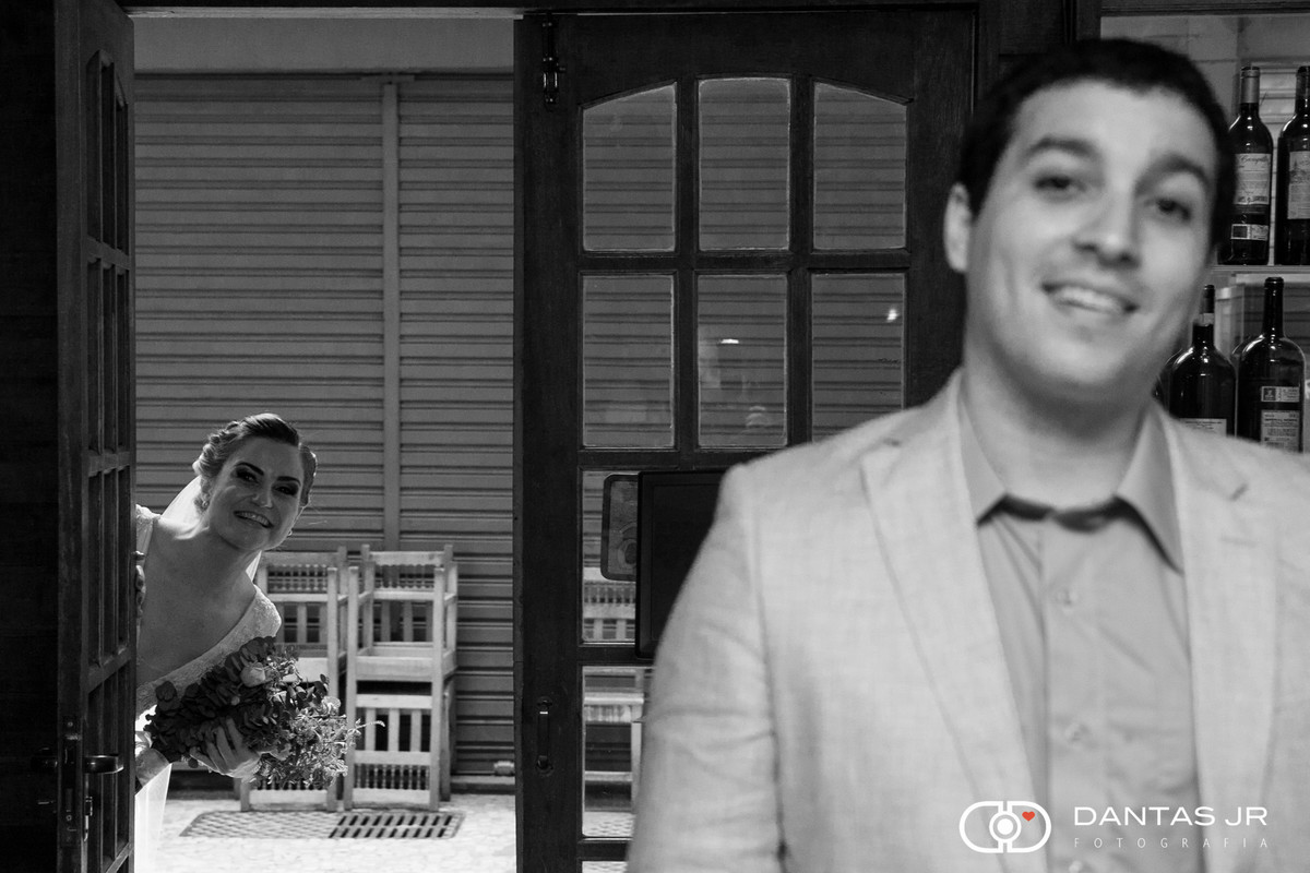 ensaio first look de noivos antes da cerimônia de casamento