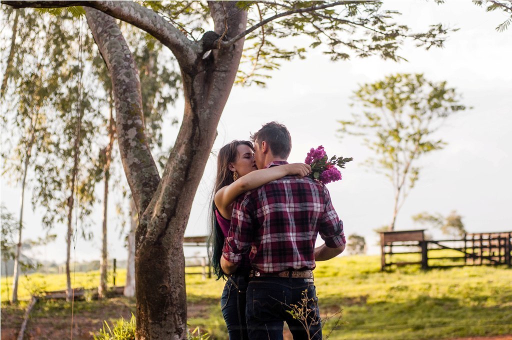 Ensaio Artur e Denise no sitio no campo
