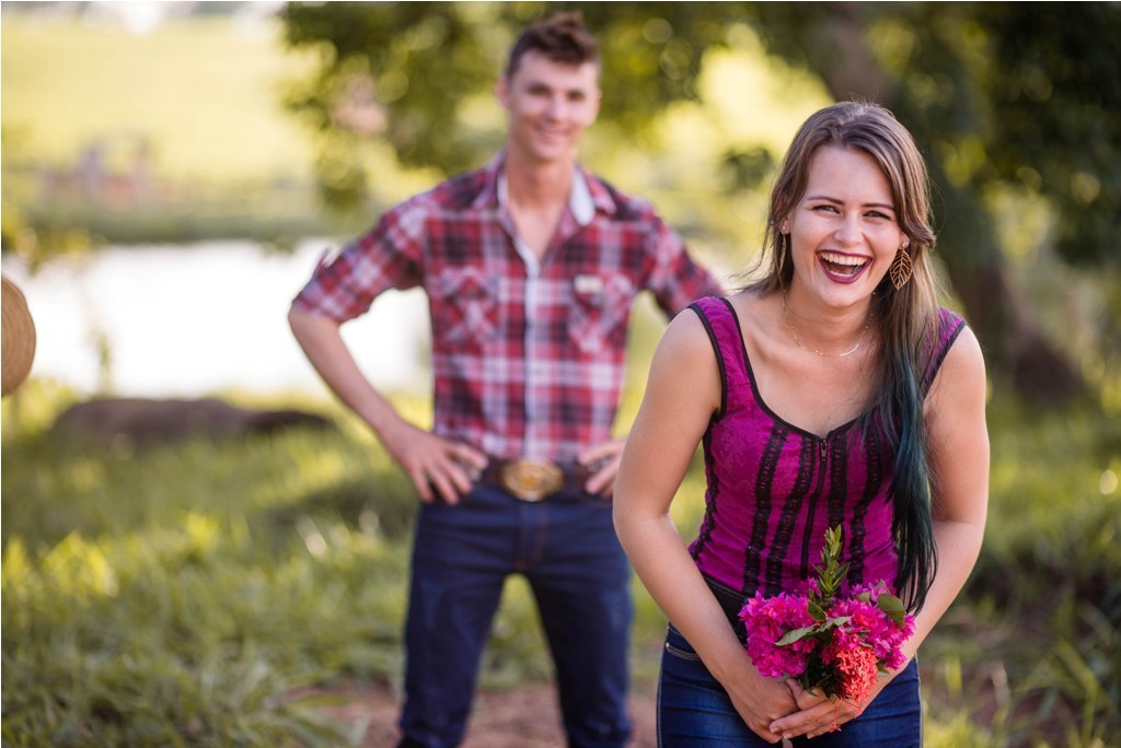 Ensaio Artur e Denise no sitio no campo