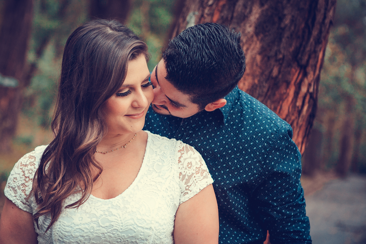 o fotografo claudio Feltrin fotografia registra o noivo beijando a noiva em pre wedding em são paulo