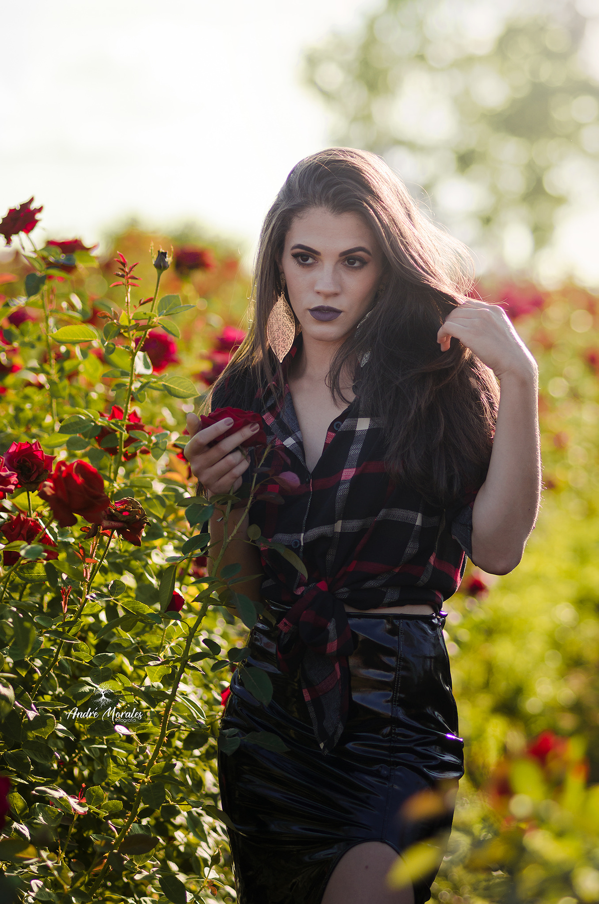 ensaio flores e modelo 