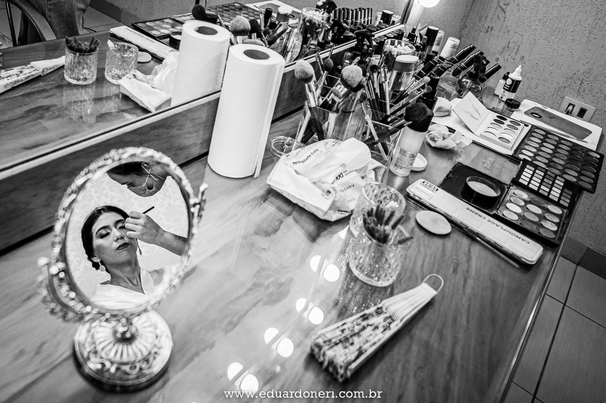 Making of da noiva no salão de Carol e Andressa Chirnev