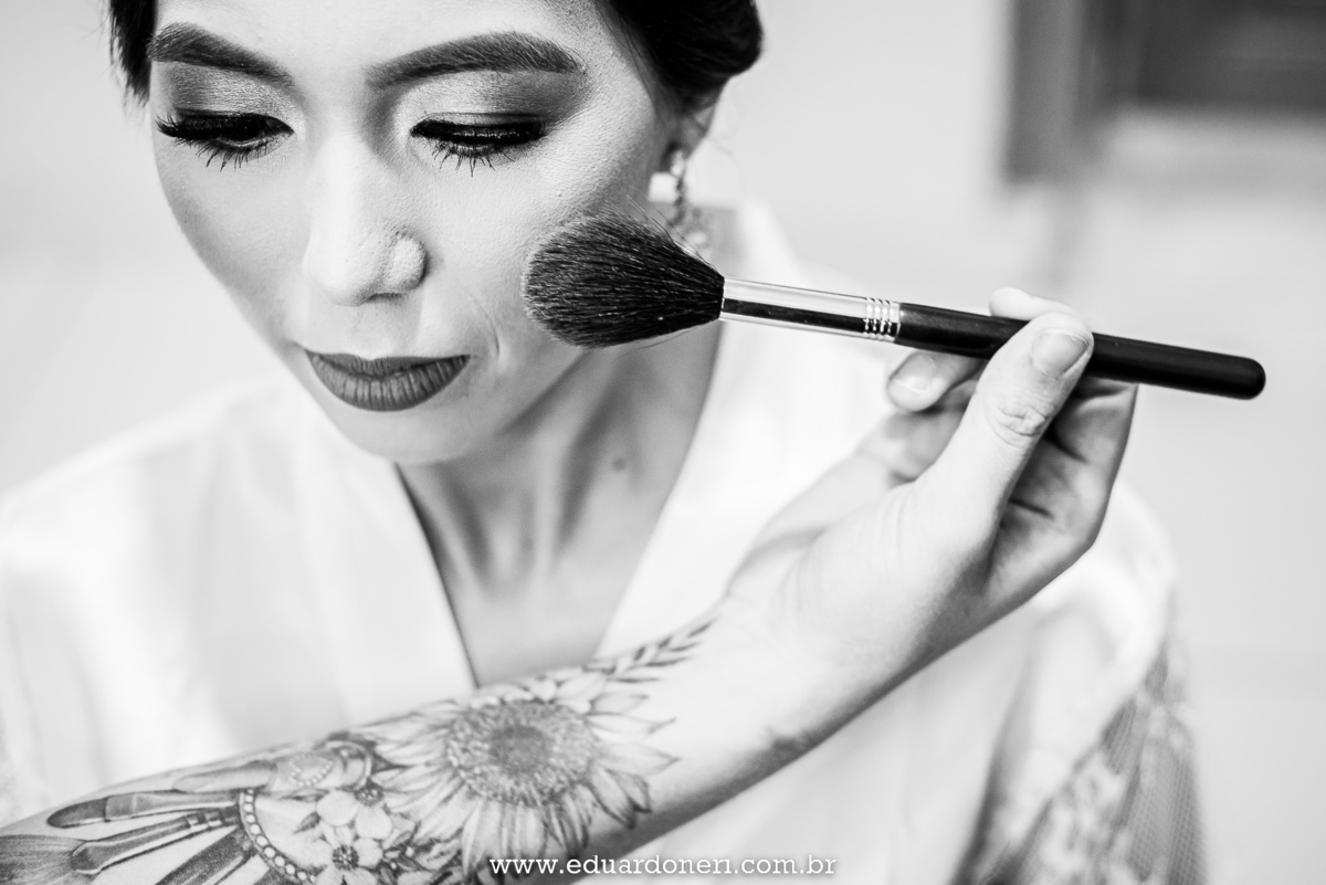 Making of da noiva no salão de Carol e Andressa Chirnev