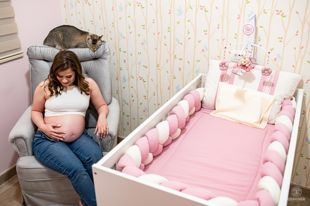 Ensaio de Gestante realizado em Bandeirantes no Paraná no Santuário São Miguel Arcanjo