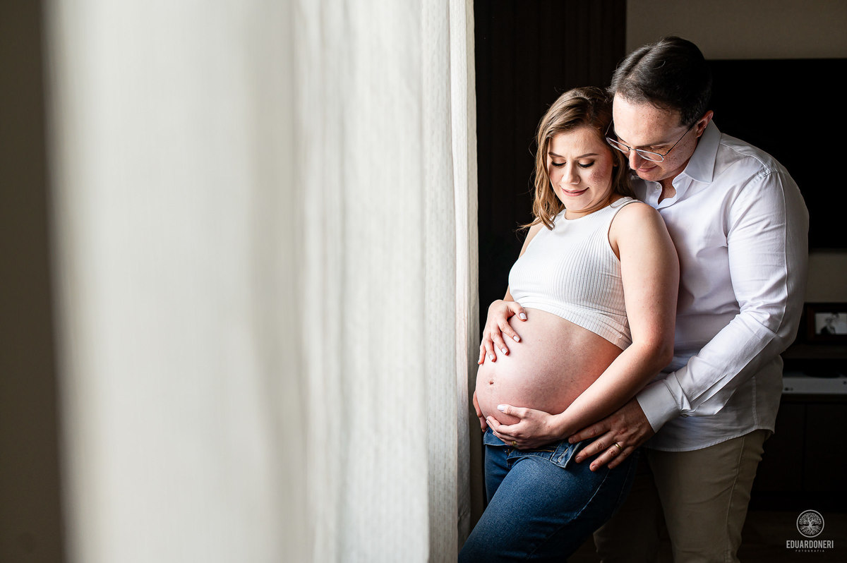 Ensaio de Gestante realizado em Bandeirantes no Paraná no Santuário São Miguel Arcanjo
