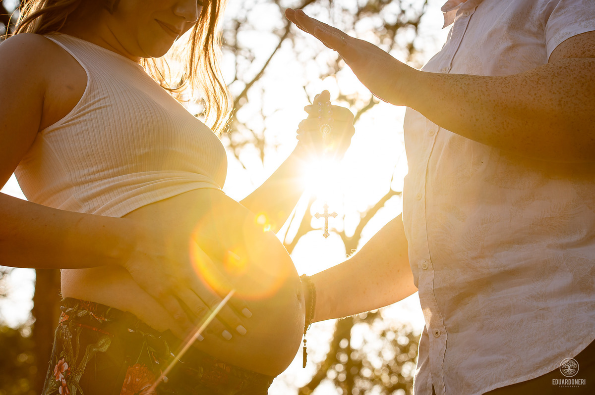 Ensaio de Gestante realizado em Bandeirantes no Paraná no Santuário São Miguel Arcanjo