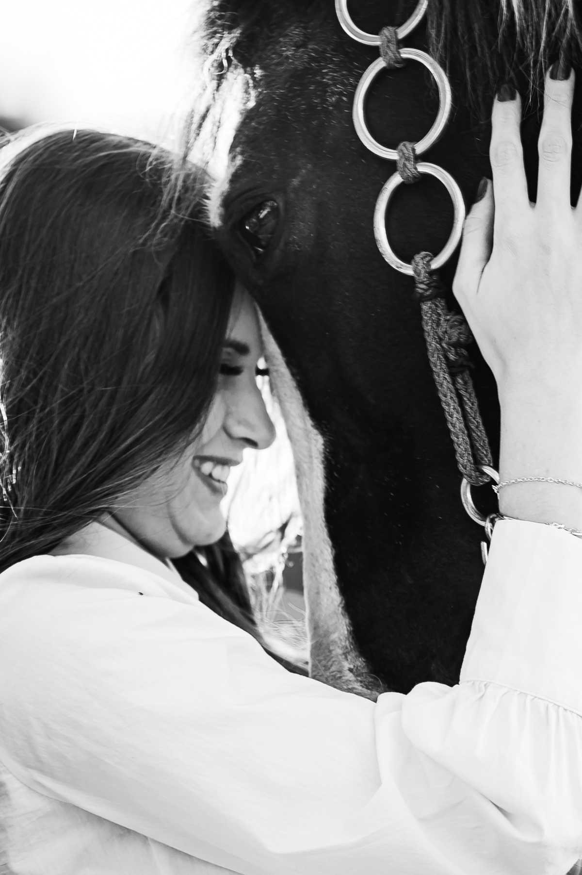 foto carinhosa com cavalo