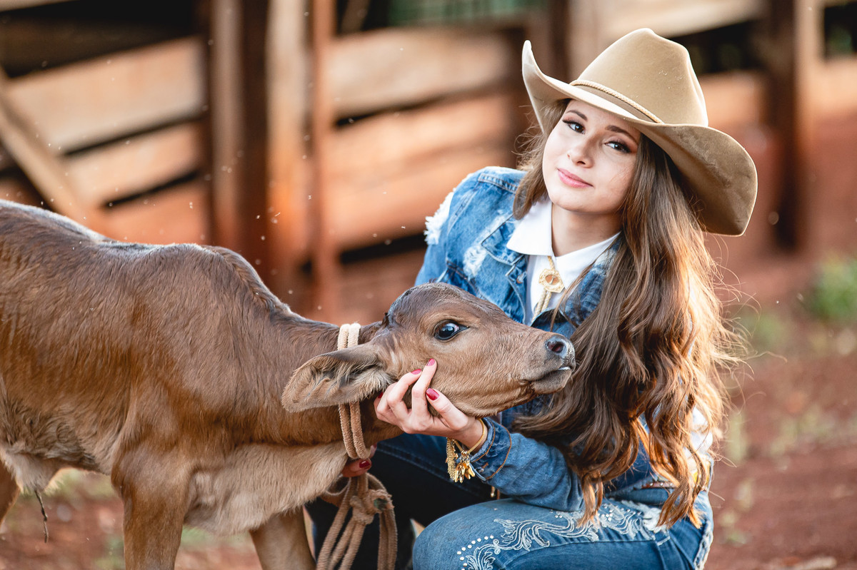 ensaio de 15 anos como tema country na fazenda