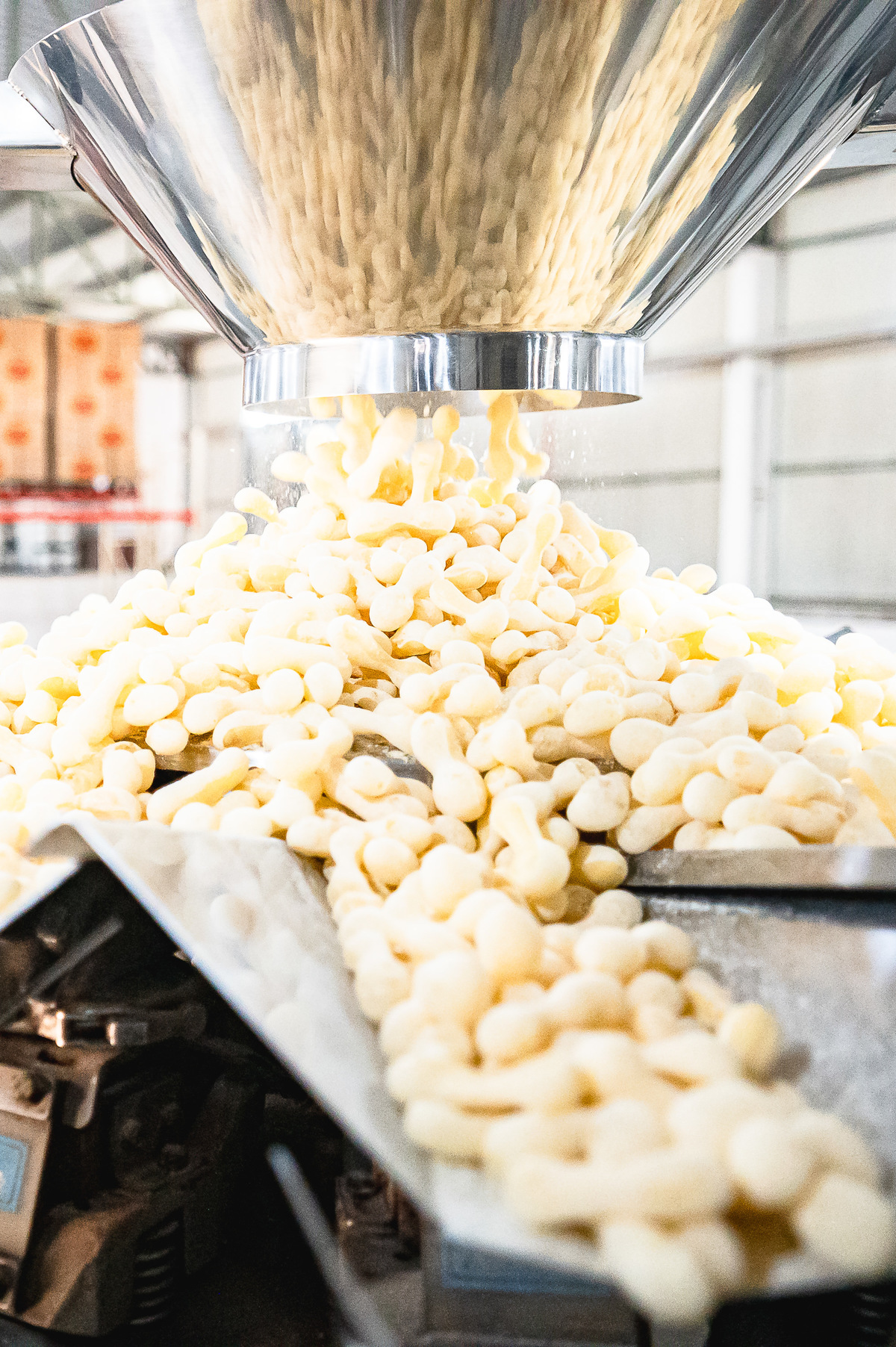 Biscoito de polvilho dos Biscoitos Edluma, leve e crocante, produto carro-chefe da marca, produzido com ingredientes selecionados e alto padrão de qualidade.