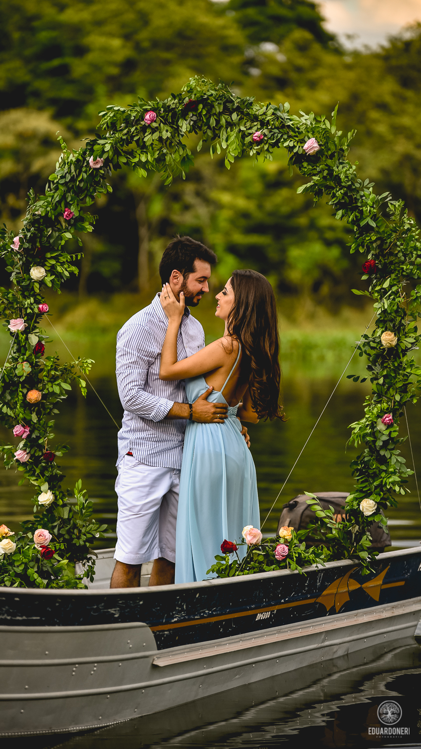 Save the date, Karen e Thiago, ensaio no rio Paranapanema na Represa