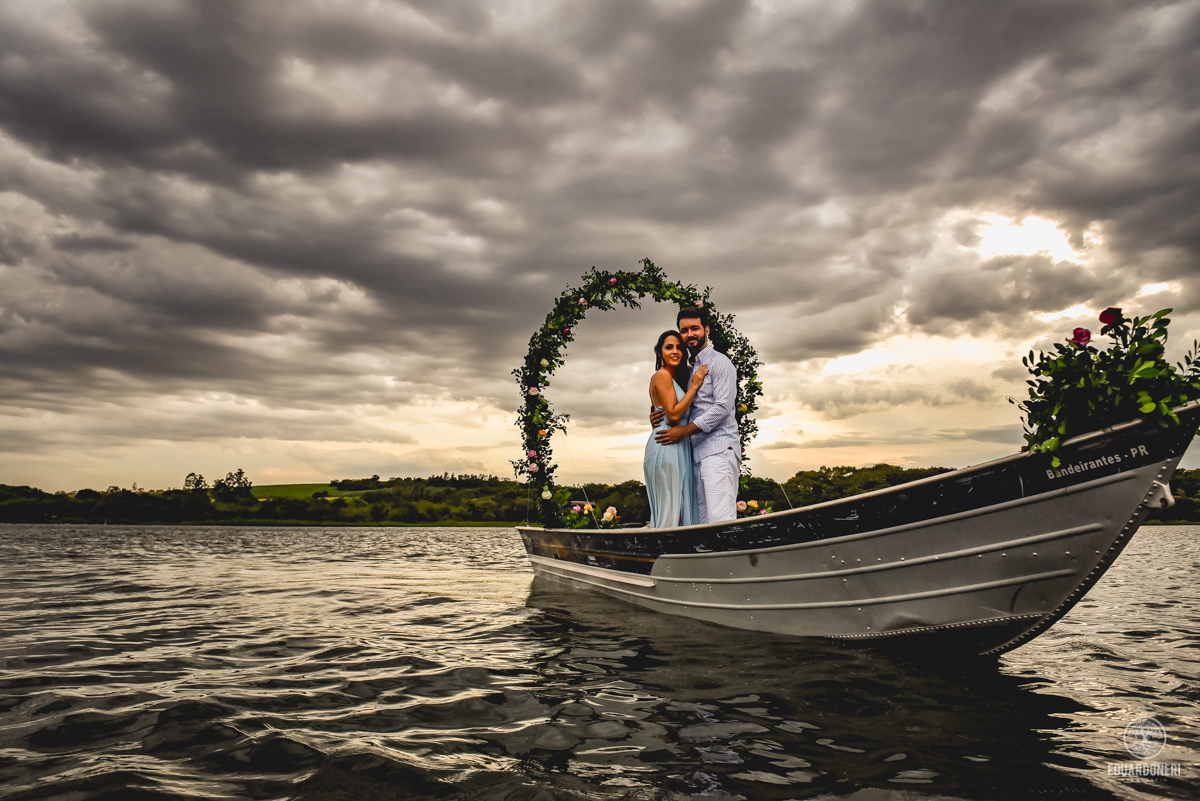 Save the date, Karen e Thiago, ensaio no rio Paranapanema na Represa