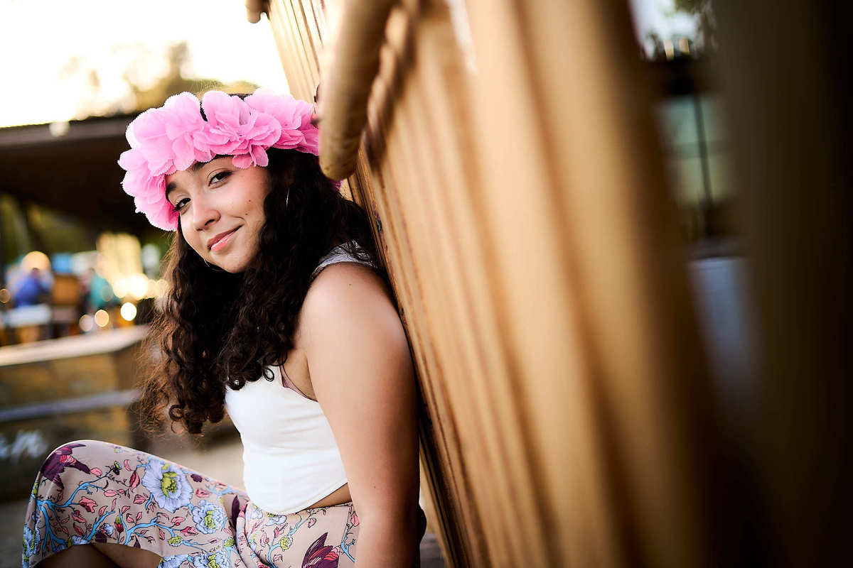 fotografia en lap laya rosarina de una quinceañera 