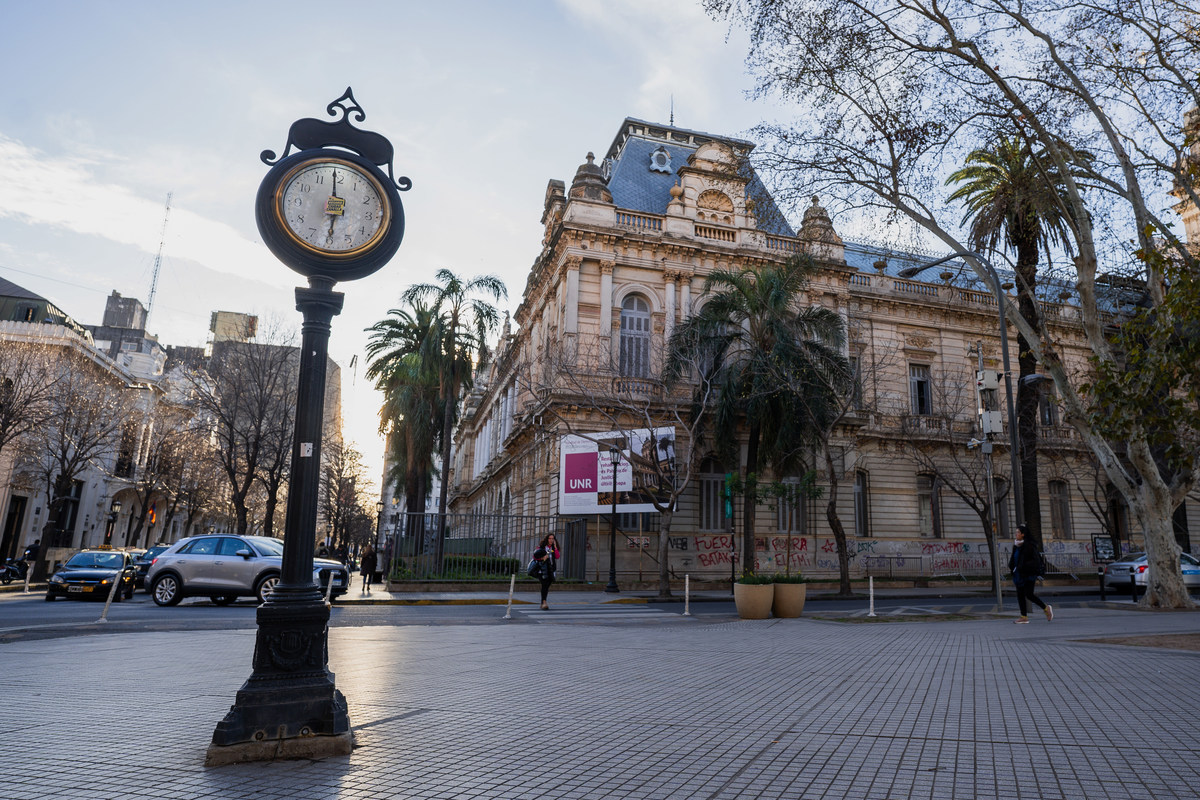reloj de la plaza san martín y facultad de derecho Rosario