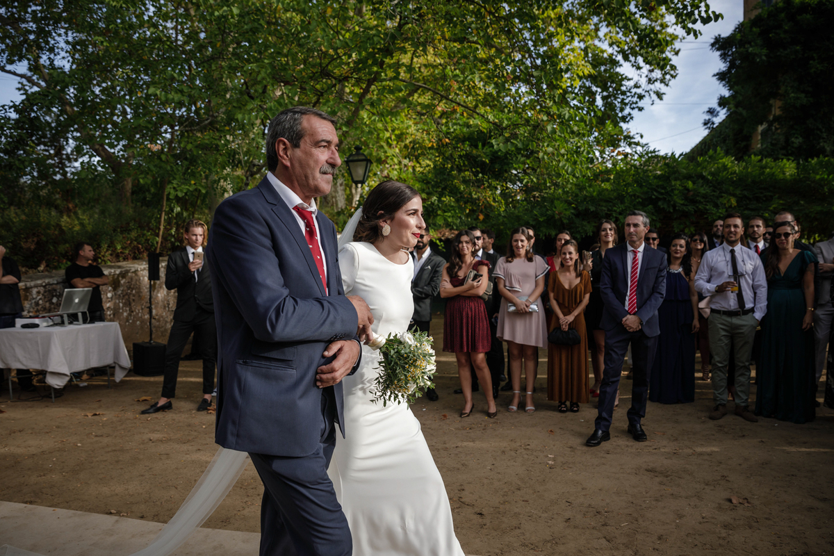 casamento quinta das torres azeitao setubal portugal entrada noiva pai