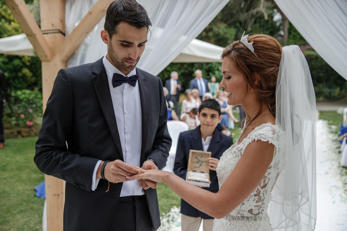 Casamento Quinta do Coração, Azeitao Setubal Portugal cerimonia noivos troca alianças
