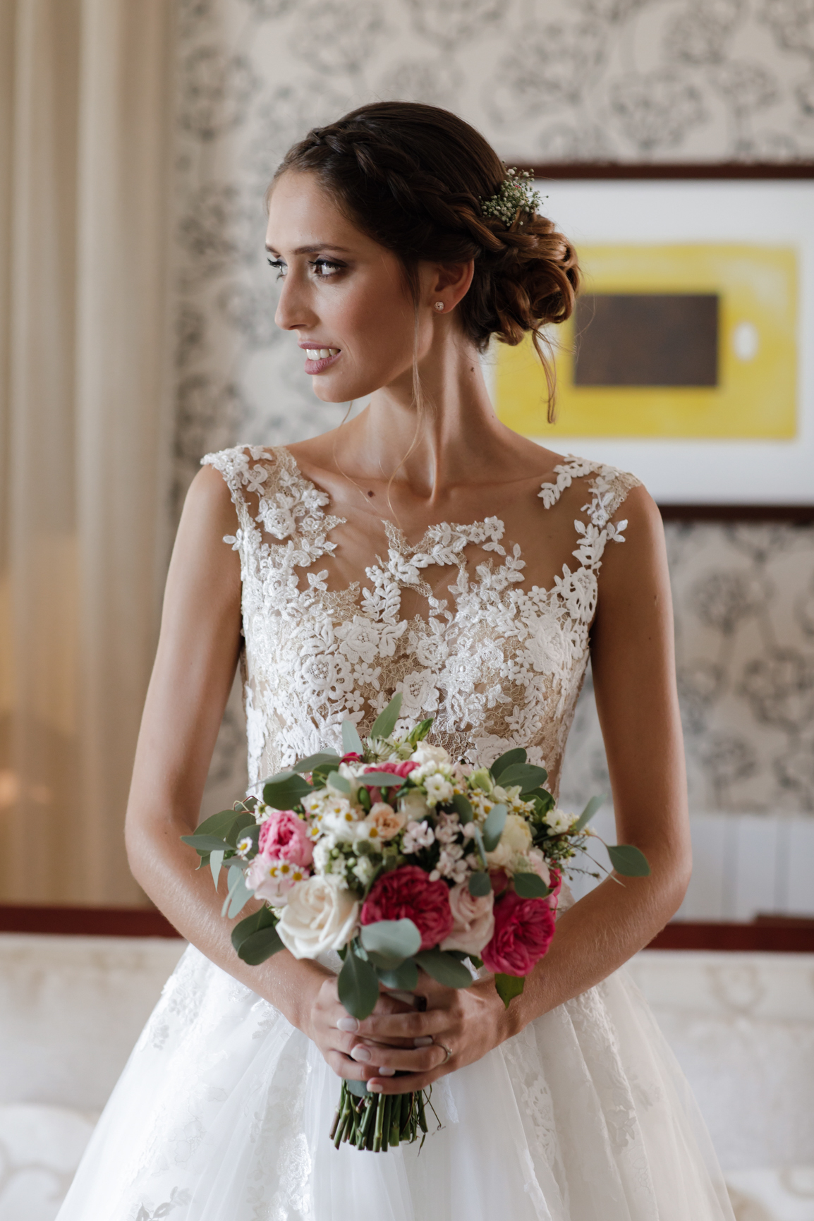 Casamento Quinta Marques da Serra Alenquer Portugal Noiva Cabelo penteado Ines Salsinha maquilhagem rita amorim vestido pronovias