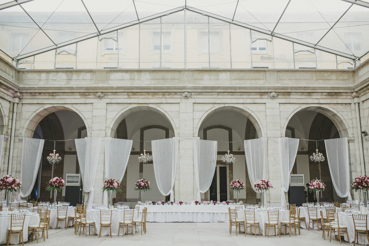 Casamento Patio da Gale Terreiro do Paço Lisboa Portugal pormenores decoração sala   
