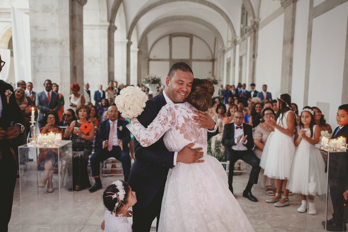 Casamento Patio da Gale Terreiro do Paço Lisboa Portugal cerimonia troca alianças