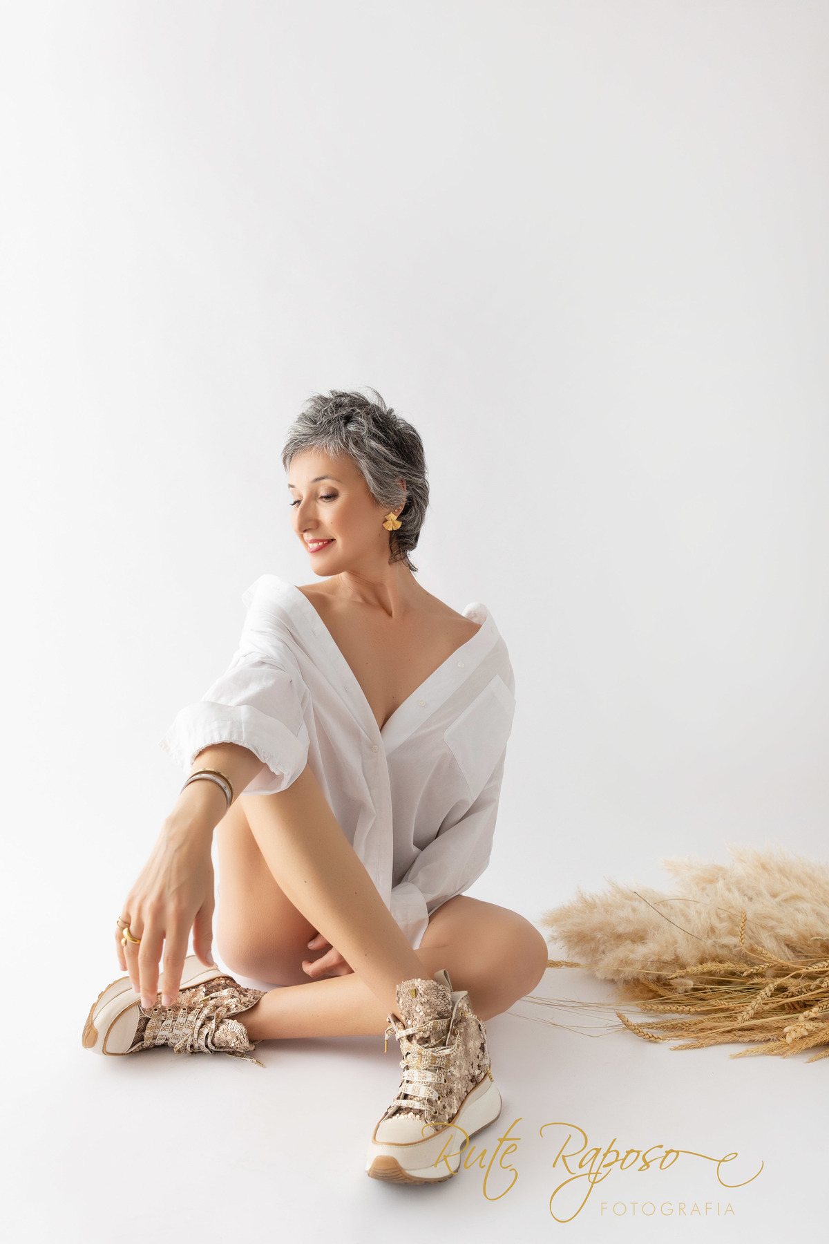 a camisa branca da Rita, foi a base da sessão fotográfica