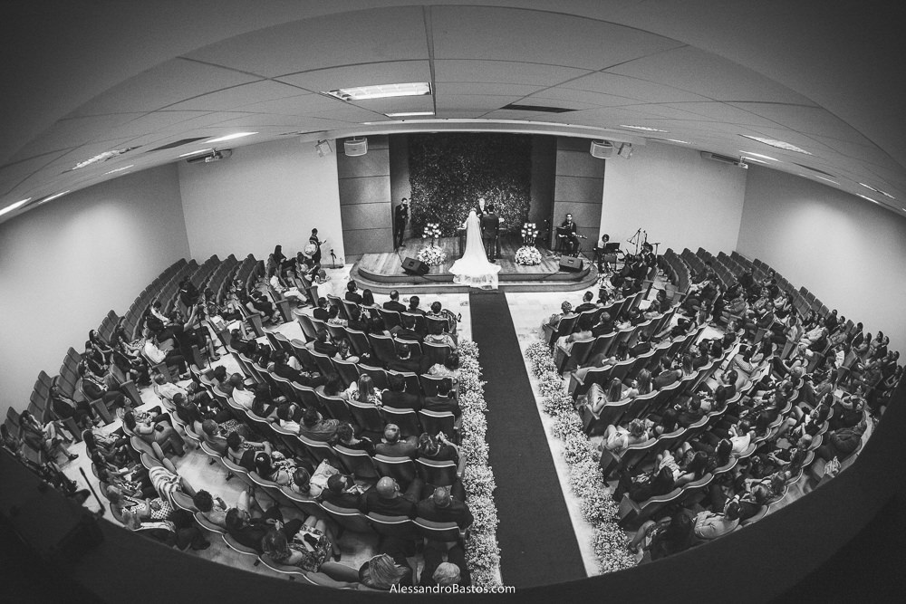 foto panorâmica no casamento na igreja batista central em belo horizonte bh