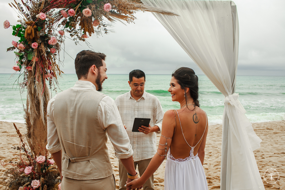 Casamento restaurante do fabio na praia do estaleirinho