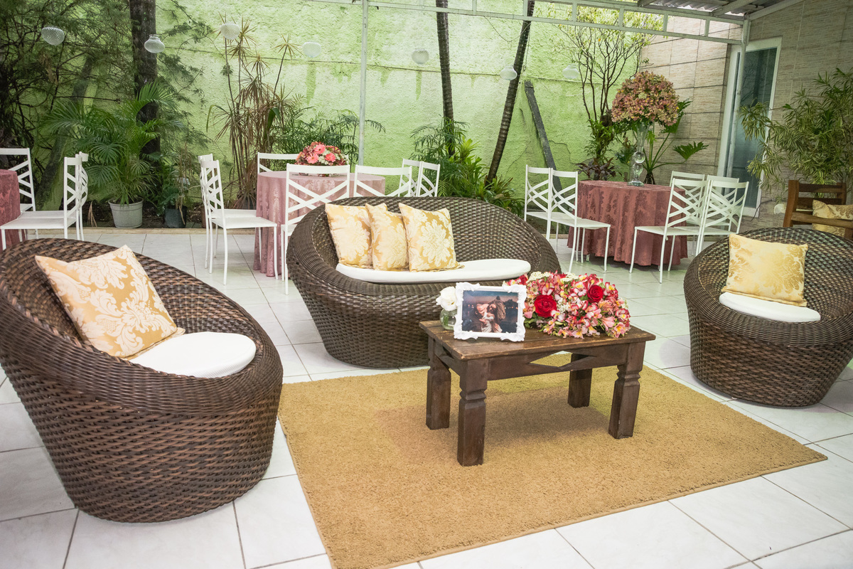 Espaço Lounge de Vime 