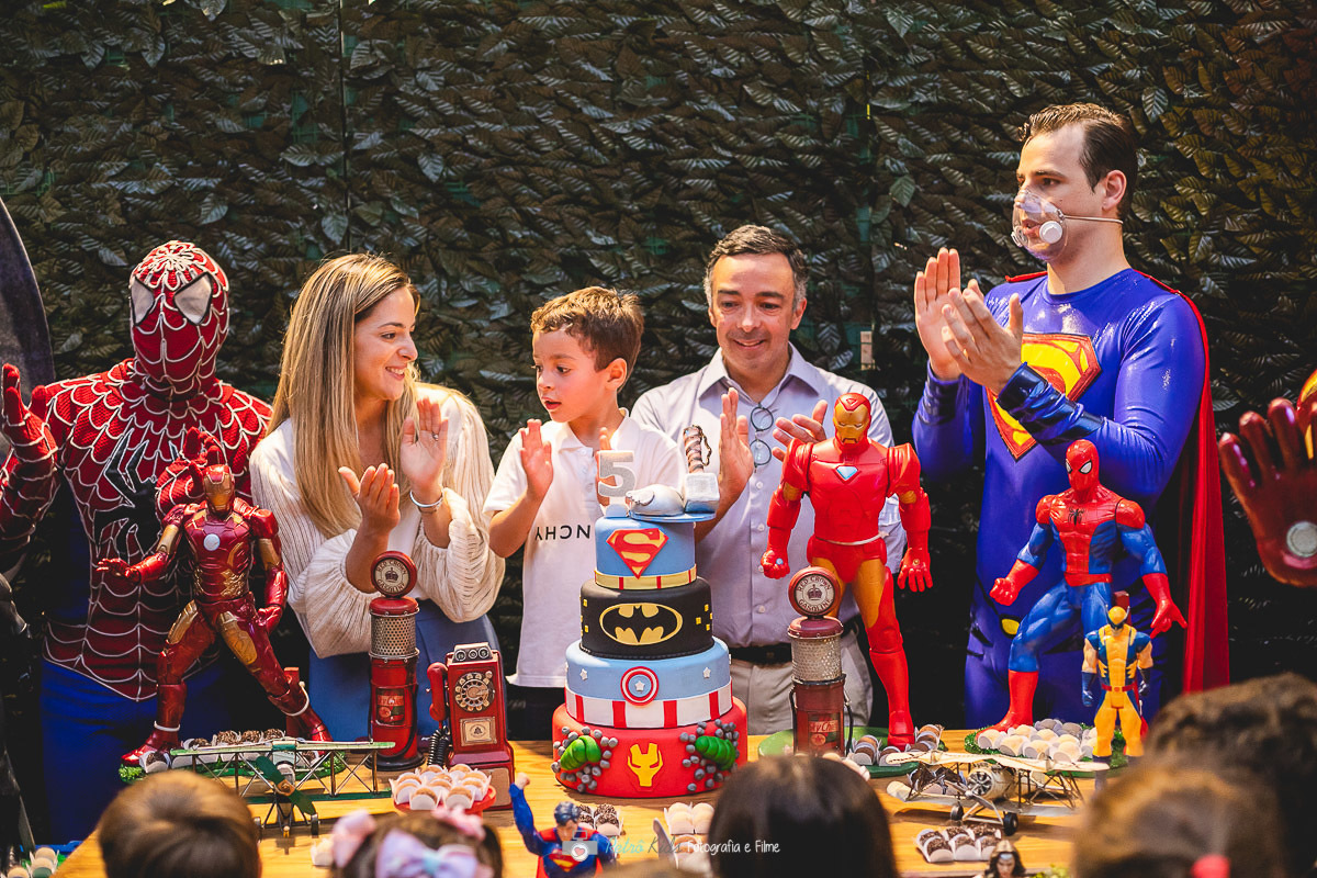 HORA DO PARABENS PARA FESTA INFANTIL DOS AVENGERS