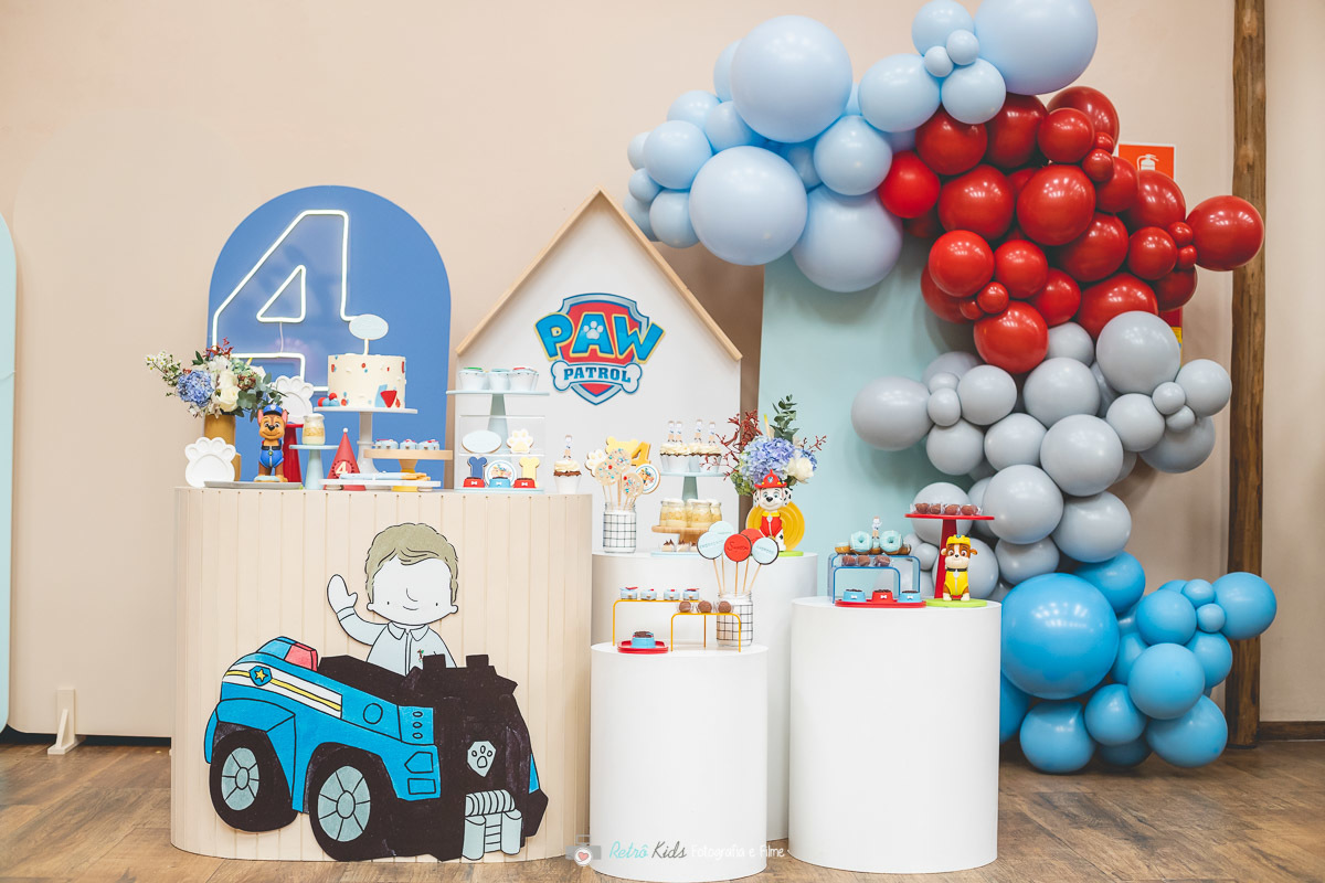 MESA PERSONALIZADA PARA FESTA INFANTIL TEMA PATRULHA CANINA