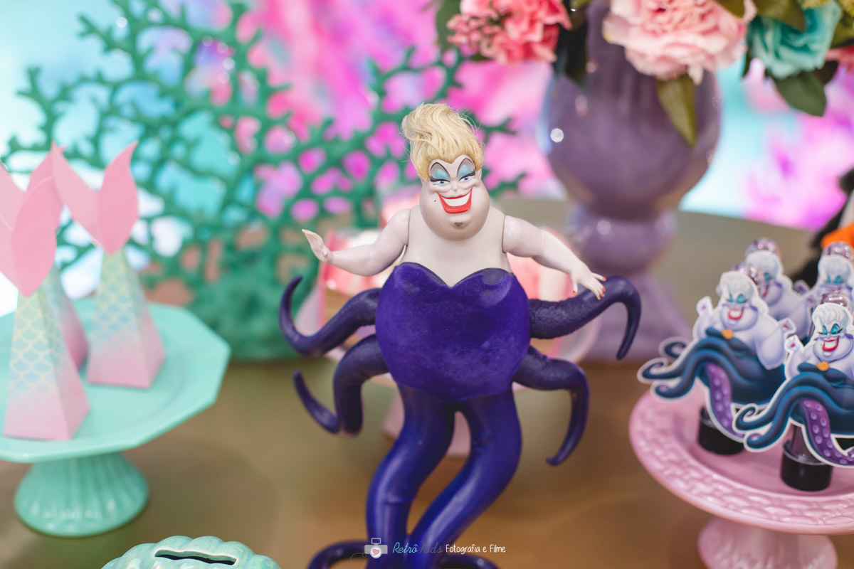 DECORAÇÃO PERSONALIZADA PEQUENA SEREIA