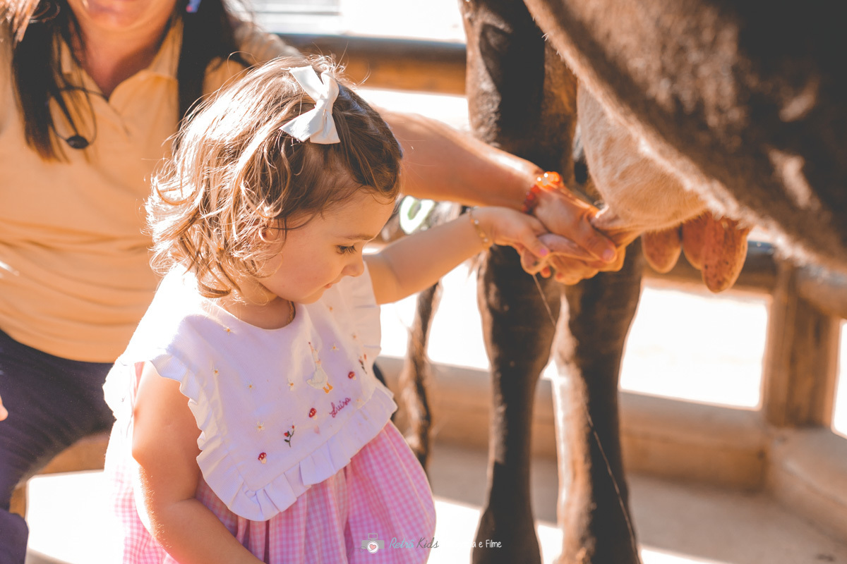 TIRANDO LEITE DA VACA FAZENDA PET ZOO
