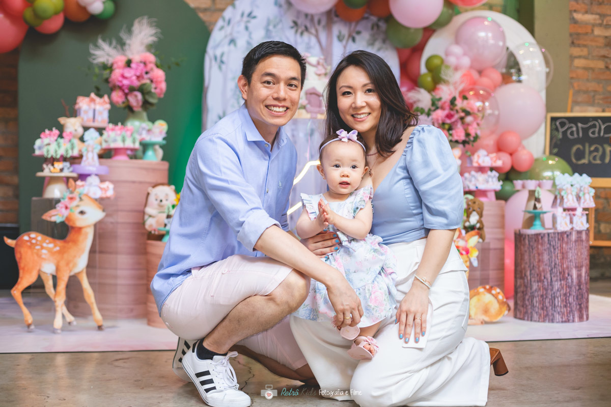 foto família festa infantil 1 ano