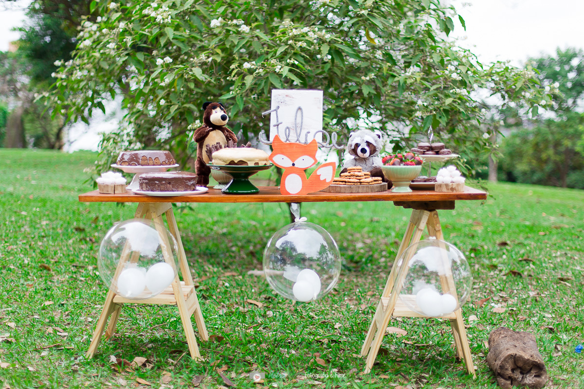 Festa Infantil ao ar livre no Parque Ceret Anália Franco em SP com o tema picnic