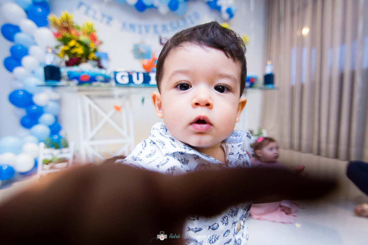 festa infantil no condomínio com o tema o fundo do mar