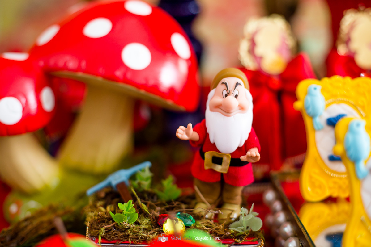 decoração festa infantil da Branca de Neve