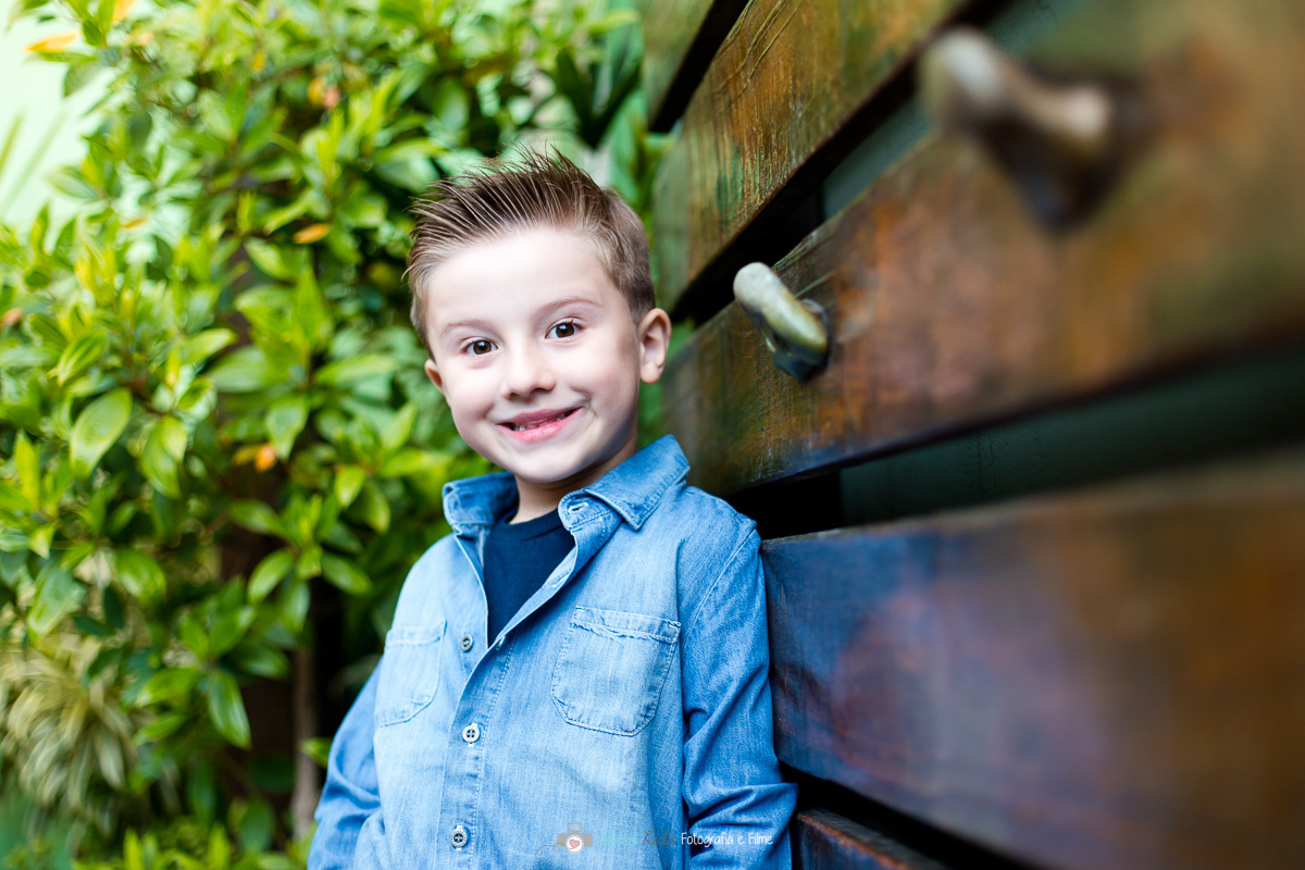Retrato do Davi na área externa do Buffet Ooops! em Santo André SP