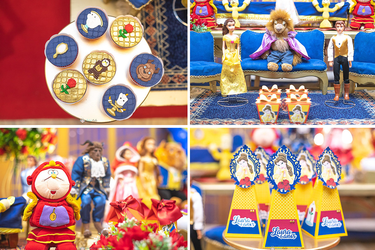 DECORAÇÃO DE FESTA INFANTIL COM O TEMA A BELA E A FERA NO BY KIDS TTUAPÉ