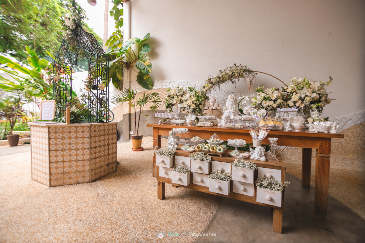 MESA COMPLETA DE BATIZADO POR RETRO KIDS FOTOGRAFIA