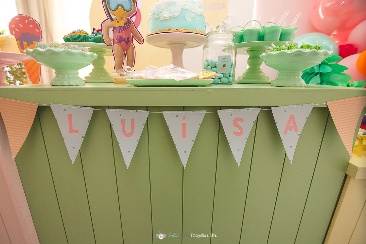 MESA PERSONALIZADA TEMA PRAIA