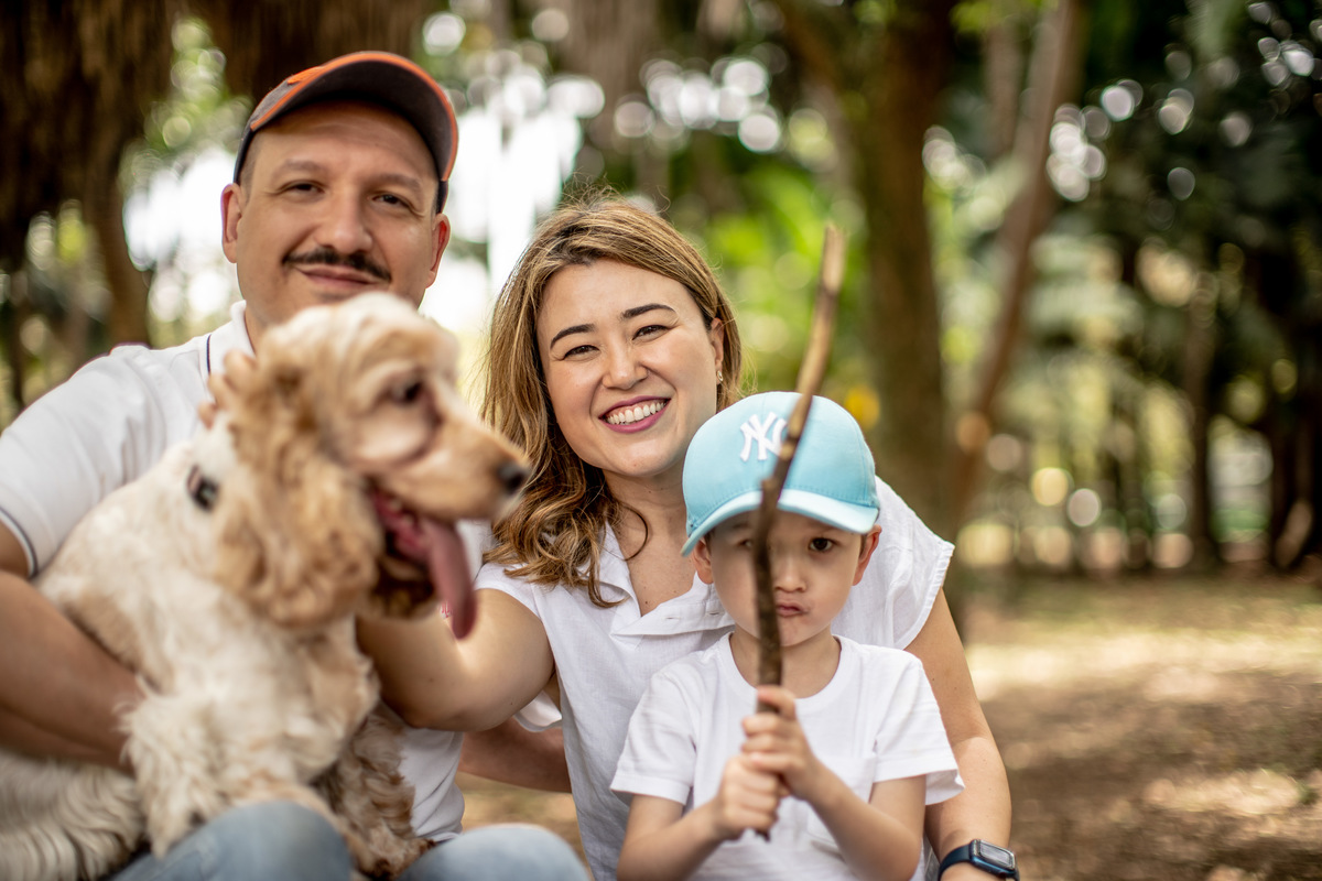 Parque do Ibirapuera - São Paulo - SP ensaio família Leonardo Camila Kobata