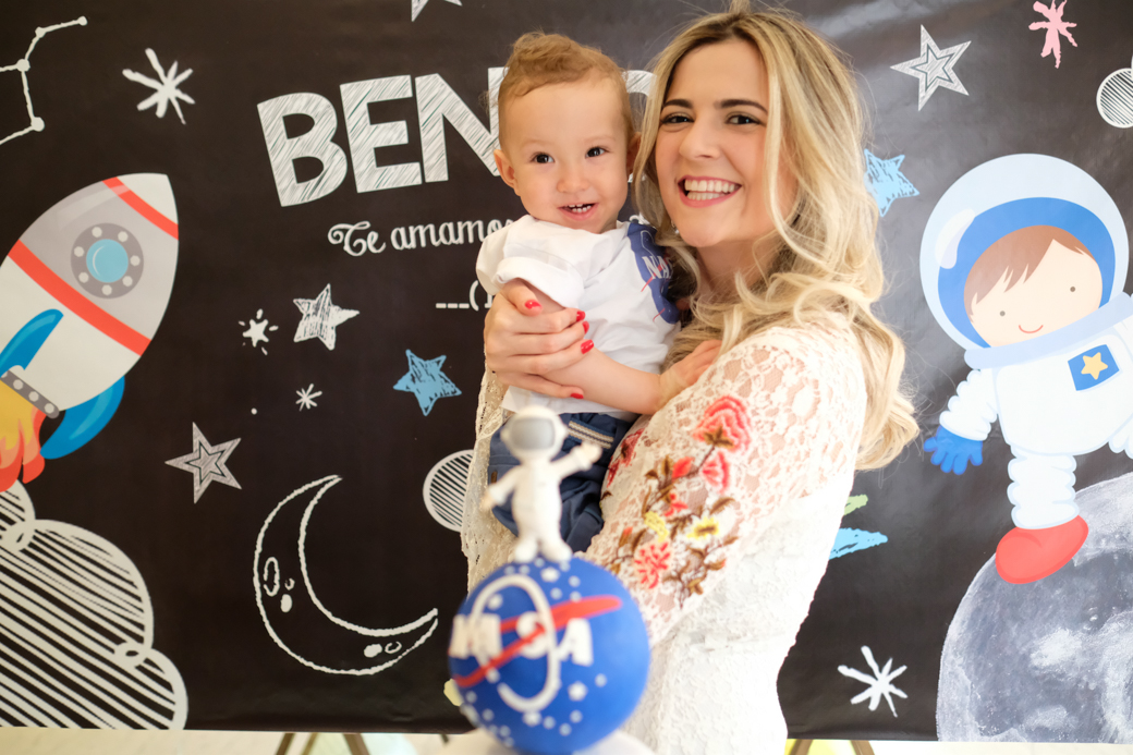 Aniversário 1 ano Benicio camila kobata festa nasa