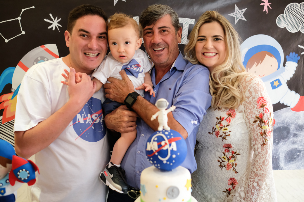 Aniversário 1 ano Benicio camila kobata festa nasa