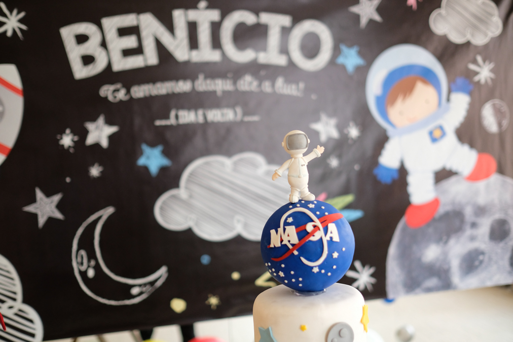 Aniversário 1 ano Benicio camila kobata festa nasa