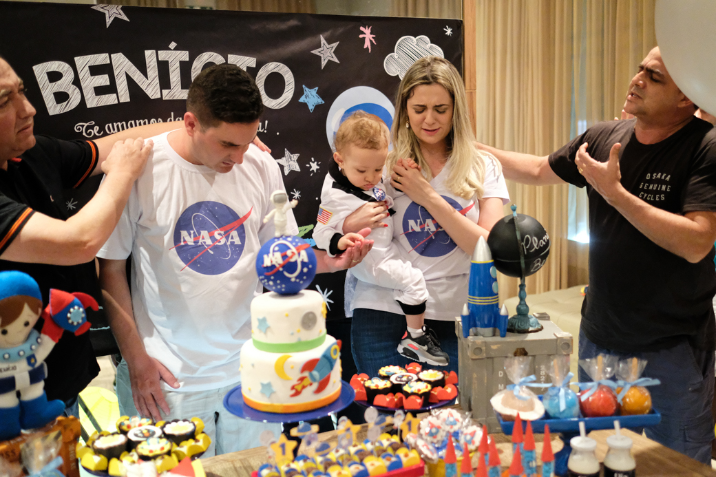 Aniversário 1 ano Benicio camila kobata festa nasa