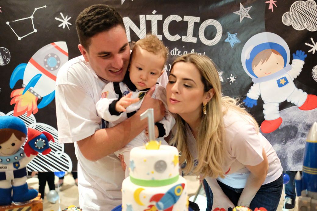 Aniversário 1 ano Benicio camila kobata festa nasa