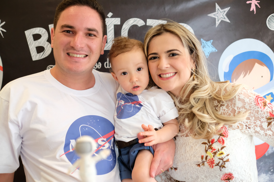 Aniversário 1 ano Benicio camila kobata festa nasa