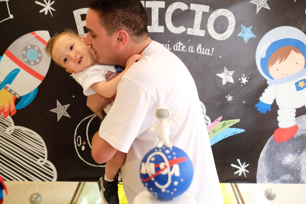Aniversário 1 ano Benicio camila kobata festa nasa
